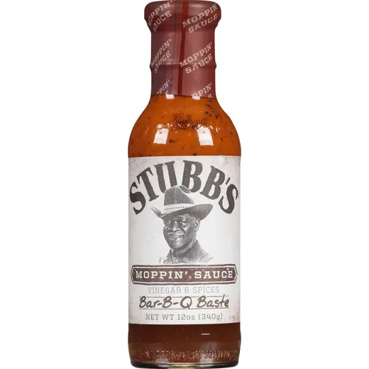 A front-facing studio shot of the Stubb's sauce bottle.